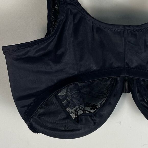 Glamorise Black 9245 Underwire‎ Front Closure Bra Size 42F - Picture 9 of 11